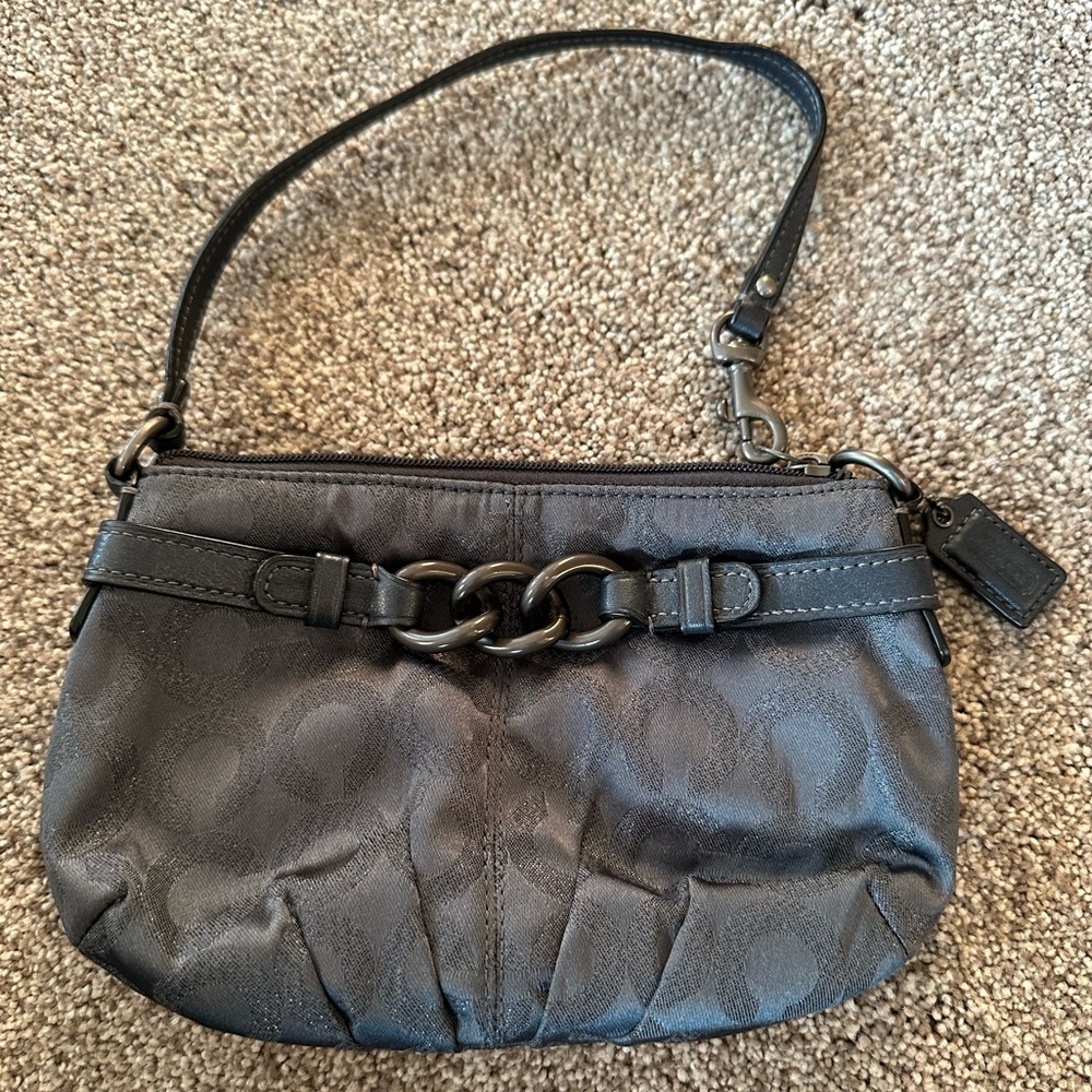 Coach Women’s Grey Wristlet Purse